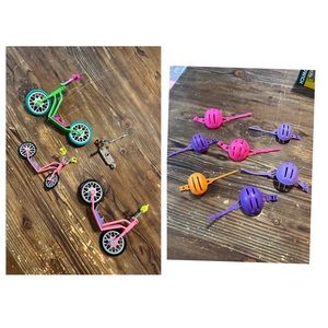 Kid Kore doll VTG scooters with helmets!